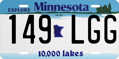 MN license plate 149LGG