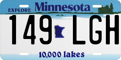 MN license plate 149LGH