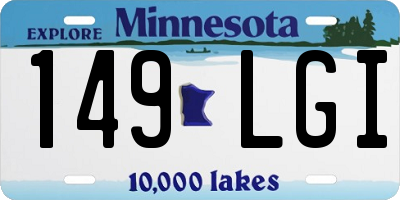 MN license plate 149LGI