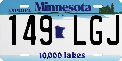 MN license plate 149LGJ