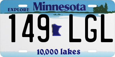 MN license plate 149LGL