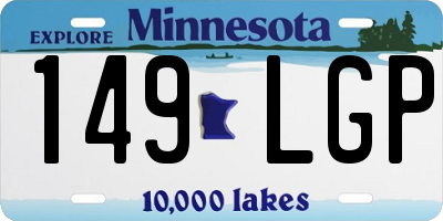 MN license plate 149LGP