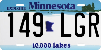 MN license plate 149LGR