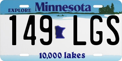 MN license plate 149LGS