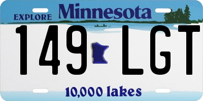 MN license plate 149LGT