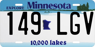 MN license plate 149LGV