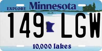 MN license plate 149LGW