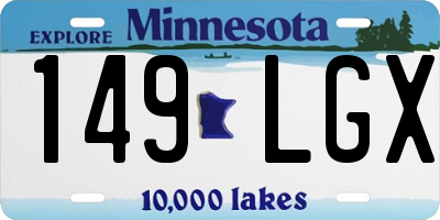 MN license plate 149LGX