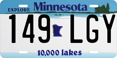 MN license plate 149LGY