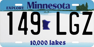 MN license plate 149LGZ
