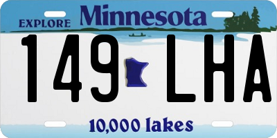 MN license plate 149LHA