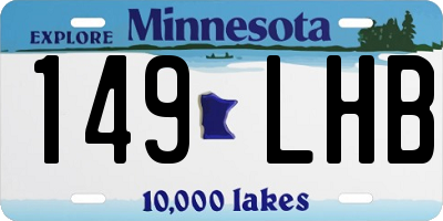 MN license plate 149LHB