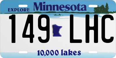 MN license plate 149LHC