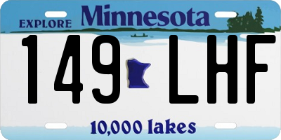 MN license plate 149LHF