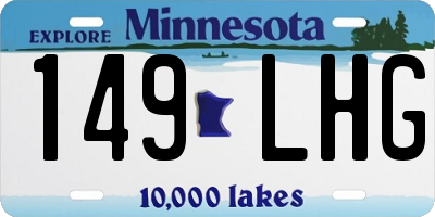 MN license plate 149LHG