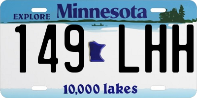 MN license plate 149LHH