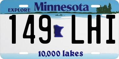 MN license plate 149LHI