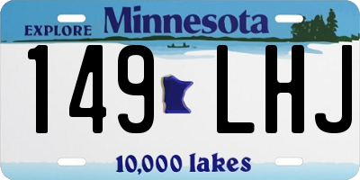MN license plate 149LHJ