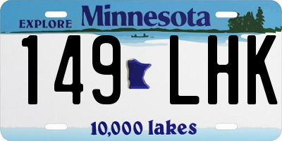 MN license plate 149LHK