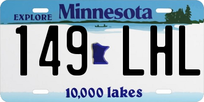MN license plate 149LHL