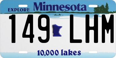 MN license plate 149LHM