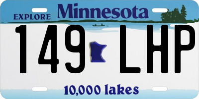 MN license plate 149LHP