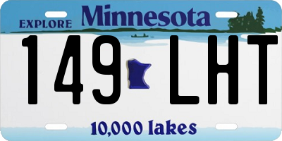 MN license plate 149LHT