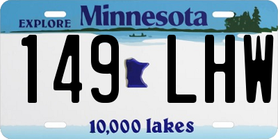 MN license plate 149LHW