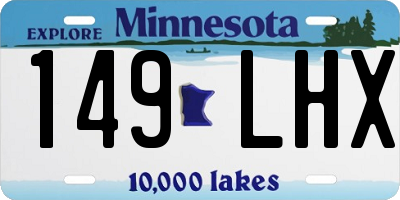 MN license plate 149LHX