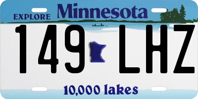 MN license plate 149LHZ