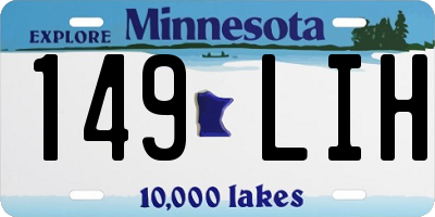 MN license plate 149LIH