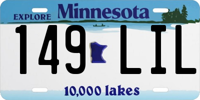 MN license plate 149LIL