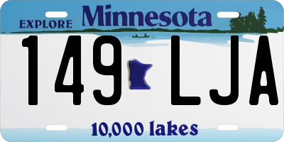 MN license plate 149LJA