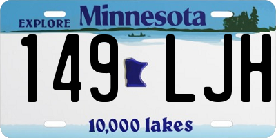 MN license plate 149LJH