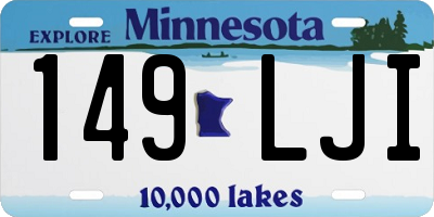 MN license plate 149LJI