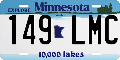 MN license plate 149LMC