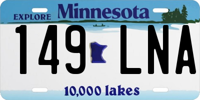 MN license plate 149LNA