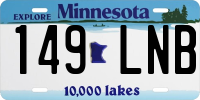 MN license plate 149LNB
