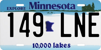 MN license plate 149LNE