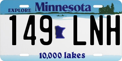 MN license plate 149LNH