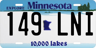 MN license plate 149LNI
