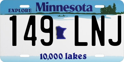 MN license plate 149LNJ