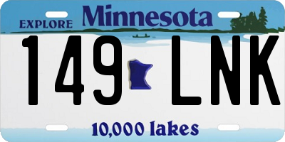 MN license plate 149LNK