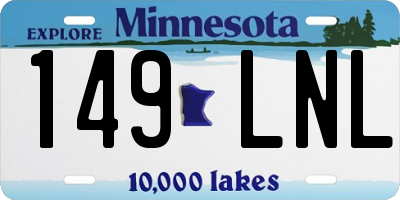 MN license plate 149LNL