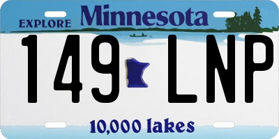 MN license plate 149LNP
