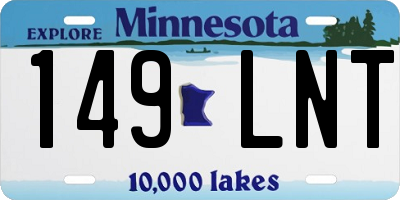 MN license plate 149LNT