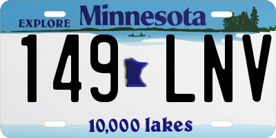 MN license plate 149LNV