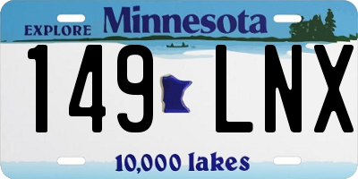 MN license plate 149LNX