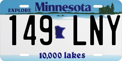 MN license plate 149LNY