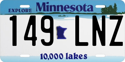 MN license plate 149LNZ